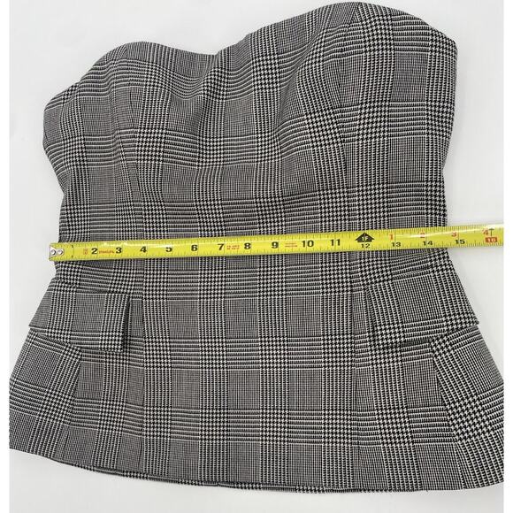 Ralph Lauren Collection Purple Label Bustier Top Plaid Wool Blouse Peplum Runway - Picture 12 of 16